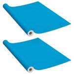 vidaXL Films autoadhésifs pour meubles 2 Pièces Azuré 500x90 cm PVC