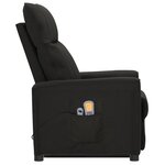 vidaXL Fauteuil de massage Noir Tissu