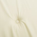 vidaXL Coussin de banc de jardin crème 120x50x3 cm tissu oxford