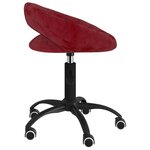 vidaXL Chaises pivotantes à manger lot de 4 rouge bordeaux velours