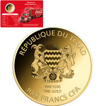 Pièce de monnaie en Or 3000 Francs g 0.031 (1/1000 oz) Millésime 2023 Gold Gift COCA COLA TRUCK 1/1000