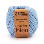 Fil de Coton câblé Bleu ciel Idéal pour Macramé  Frange et Knot