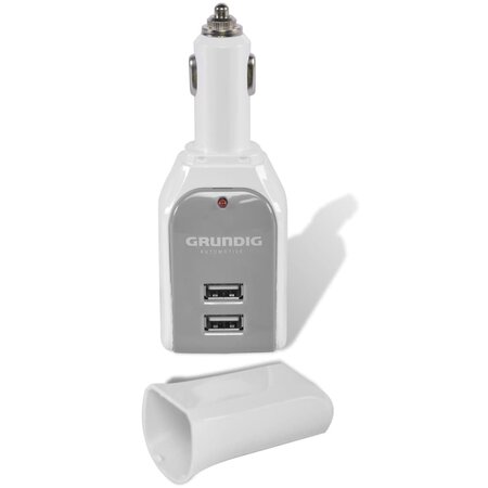 Double chargeur usb 2 en 1 grundig 12/24 v
