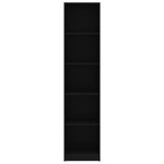 vidaXL Bibliothèque à 5 niveaux Noir 40x24x175 cm Aggloméré