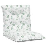 vidaXL Coussins de chaise à dossier bas lot de 4 modèle de feuille