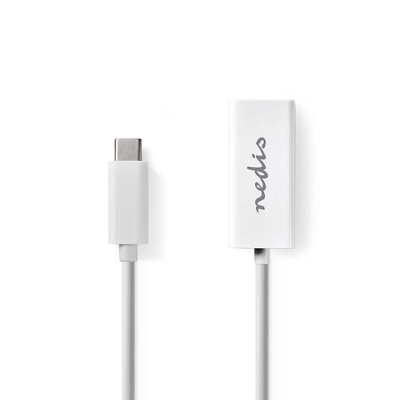 Nedis câble adaptateur usb type-c type-c mâle - rj45 (8p8c) femelle 0 2 m blanc