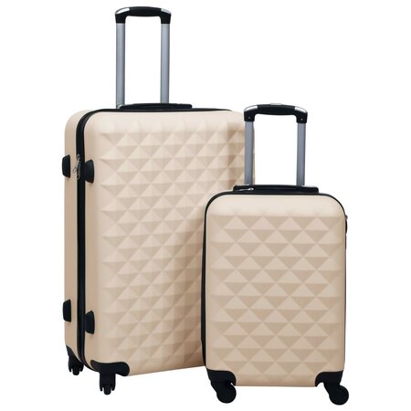 vidaXL Ensemble de valises rigides 2 Pièces Doré ABS