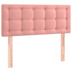 vidaXL Lit à sommier tapissier avec matelas Rose 100x200 cm Velours