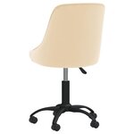 vidaXL Chaises pivotantes à manger lot de 6 crème velours