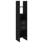 vidaXL Bibliothèque Noir 40x35x180 cm Aggloméré