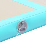 vidaXL Tapis gonflable de gymnastique avec pompe 700x100x10cm PVC Vert