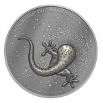 HERPETON GECKO Dark Gilded 2 onces argent monnaie 2000 Francs CFA Cameroon 2023