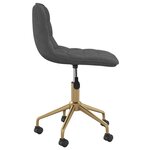 vidaXL Chaises pivotantes à manger lot de 4 gris foncé velours