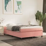vidaXL Sommier à ressorts de lit Rose 140x200 cm Velours