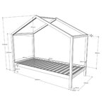 Dallas Lit ZH 90X200cm Blanc + lit gigogne