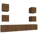 vidaXL Ensemble de meubles TV 6 Pièces Chêne marron Bois d'ingénierie