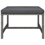 vidaXL Salon de jardin 6 Pièces avec coussins Résine tressée Gris