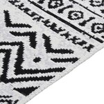 vidaXL Tapis Noir et blanc 160x230 cm Coton
