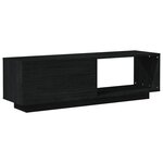 vidaXL Meuble TV Noir 110x30x33 5 cm Bois de pin massif