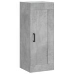 vidaXL Buffet haut Gris béton 34 5x34x180 cm Bois d'ingénierie