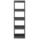 vidaXL Bibliothèque/Séparateur de pièce Gris 40x30x135 5 cm Pin massif