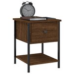 vidaXL Tables de chevet 2 Pièces chêne marron 34x35 5x45 cm