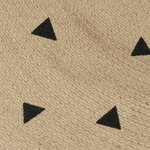 vidaXL Tapis fait à la main Jute avec imprimé à triangles 150 cm