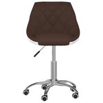 vidaXL Chaises à manger pivotantes lot de 2 marron et blanc similicuir