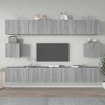 vidaXL Ensemble de meubles TV 6 Pièces Sonoma gris Bois d'ingénierie
