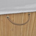 vidaXL Panier à linge rectangulaire Bambou Naturel