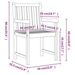 vidaXL Chaises de jardin 2 Pièces Bois d'acacia solide