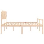 vidaXL Cadre de lit avec tête de lit 200x200 cm bois massif