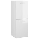 vidaXL Ensemble de meubles de salle de bain Blanc brillant
