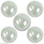 Boules plastiques Cristal 5 cm 5 pièces