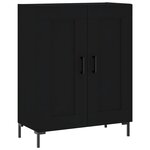 vidaXL Buffet noir 69 5x34x90 cm bois d'ingénierie