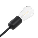 vidaXL Plafonnier avec ampoules à filament 2 W Noir E27