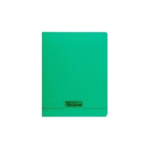 Cahier 32 pages seyès 90 g couverture polypropylène vert format 17 x 22 cm CALLIGRAPHE