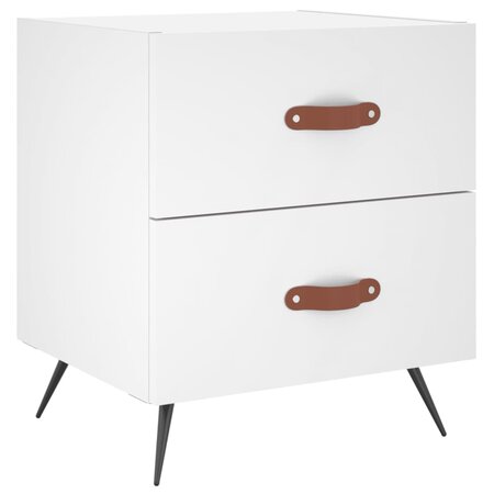 vidaXL Table de chevet blanc 40x35x47 5 cm bois d’ingénierie