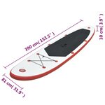 vidaXL Stand Up Paddle Planche à rame Rouge et blanc