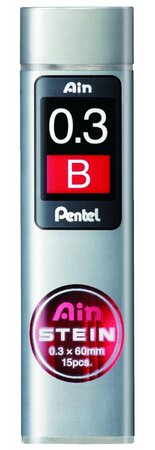 Etui de 15 Mines 0,3 mm AIN STEIN C273 dureté B PENTEL