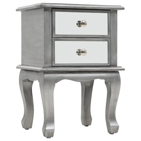 vidaXL Table de chevet miroir MDF et verre 34 5 x 30 x 50 cm