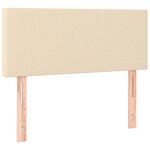vidaXL Lit à sommier tapissier et matelas Crème 90x190 cm Tissu