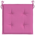 vidaXL Coussins de chaise de jardin lot de 6 rose 50x50x3 cm tissu