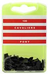 Boîte de 100 cavaliers pont Noir EXACOMPTA