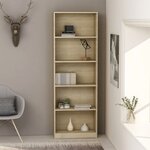 vidaXL Bibliothèque à 5 niveaux Chêne sonoma 60x24x175 cm Aggloméré
