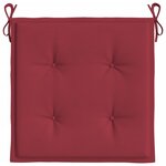 vidaXL Coussins de chaise de jardin 6 Pièces rouge bordeaux 50x50x3 cm