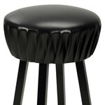 vidaXL Chaises de bar lot de 2 noir similicuir