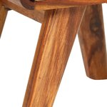 vidaXL Table de chevet Bois de Sesham solide Imprimé doré 49x40x30 cm
