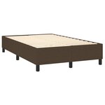 vidaXL Sommier à ressorts de lit Marron foncé 120x200 cm Tissu