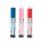 3 vinyles permanents 91 x 33 cm - bleu  rouge  rose clair
